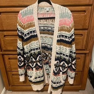 L.L Bean multicolored cardigan